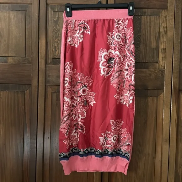 Etro Coral and Pink Floral Skirt Set